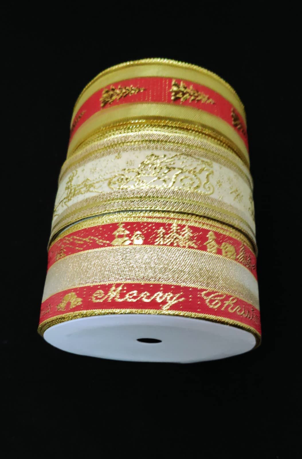 Just Flowers Christmas and New Year Gift Wrapping Ribbon Creative Christmas Tree Decorations (Ribbon 10 Yards Each Roll) (Pack o