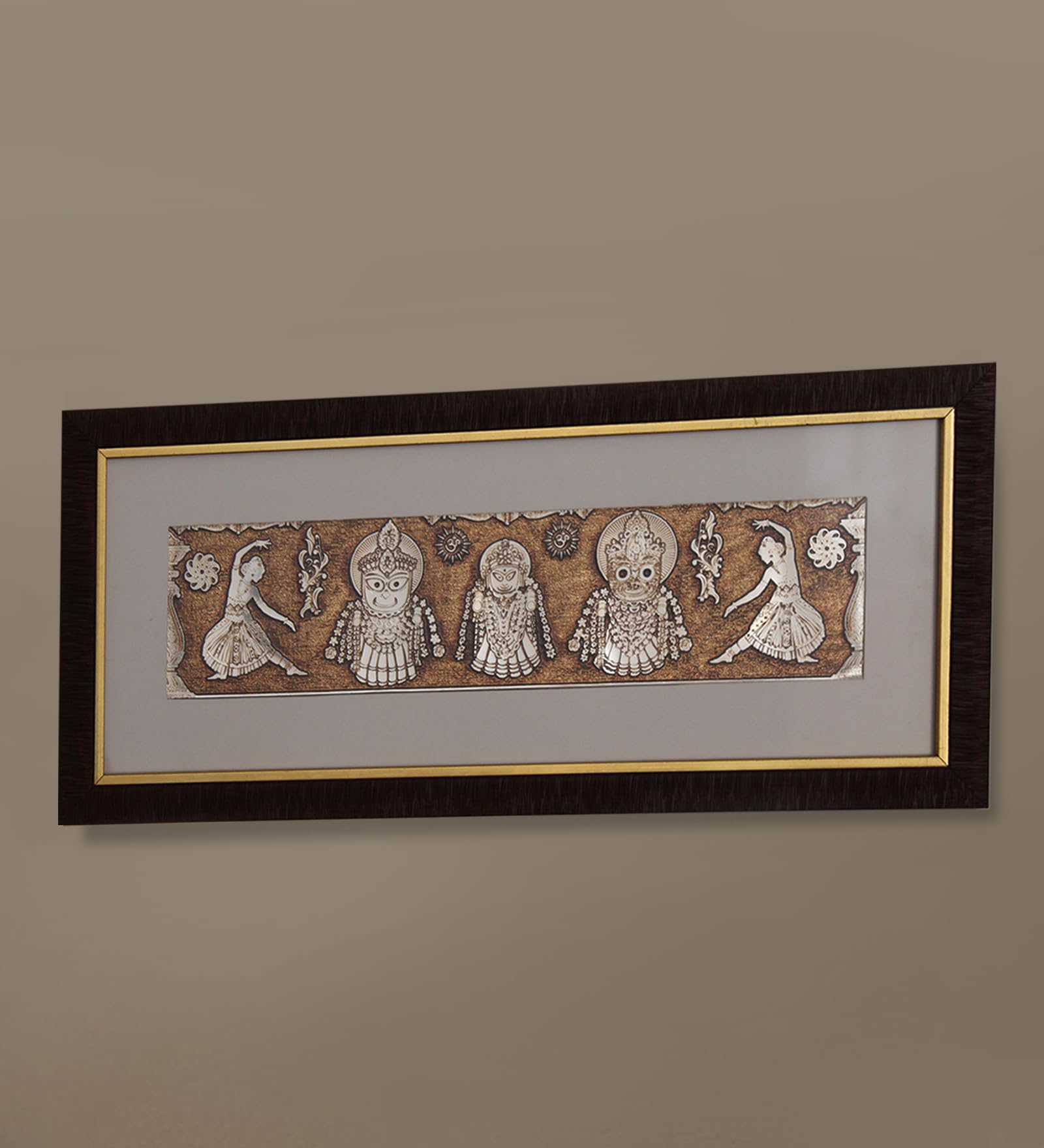 Shree Kala Home Decor Wall Painting Home Decor-Spiritual OdishaS Sacred Trio: Jagannath, Subhadra, And Balabhadra Wall Painting