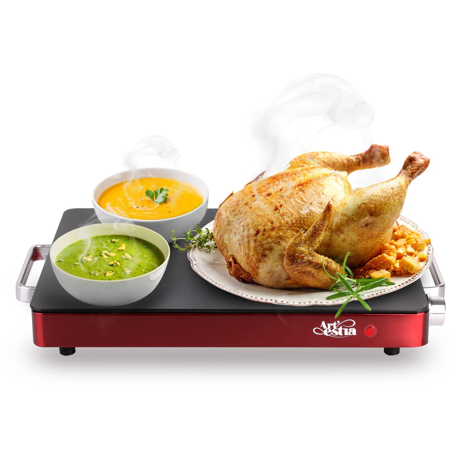 Artestia Electric Warming Trays For Food, Food Tray Warmer For Parties With Adjustable Temperature Control, For Home Dinners, Bu