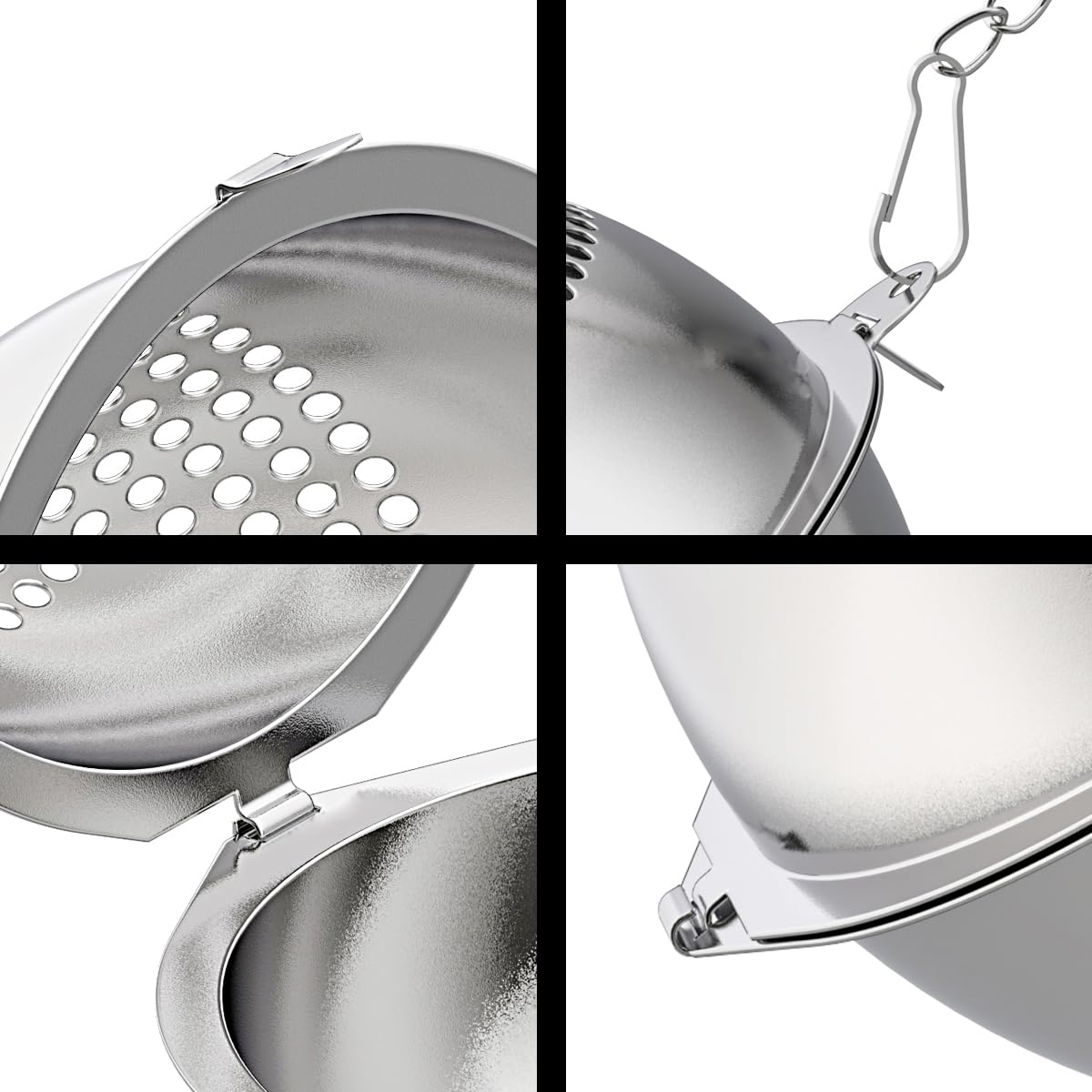 Lyxa Sr Food Grade 304 Stainless Steel Mesh Tea Ball 2.1 Inch Tea Infuser Strainer Filter Diffuser For Loose Tea