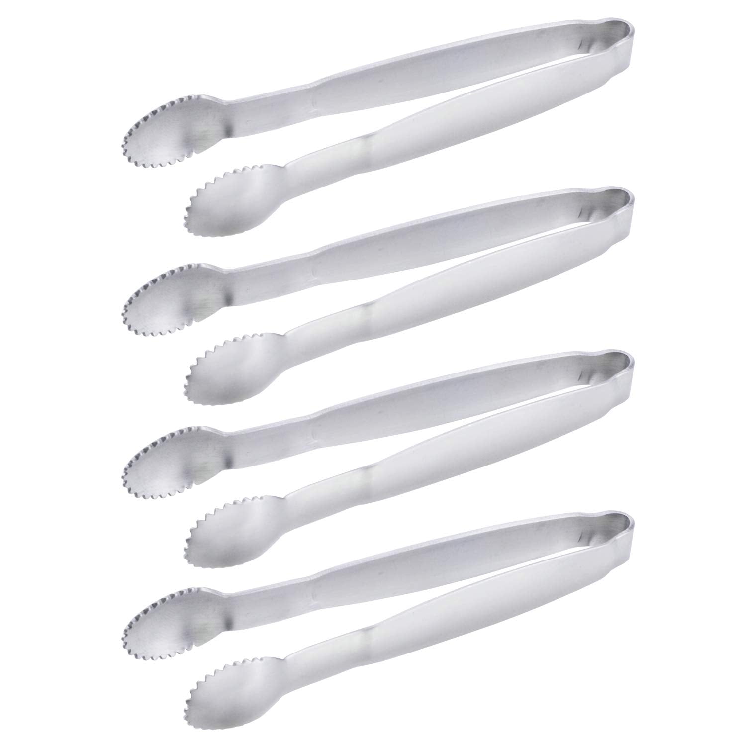 Hinmay Sugar Tongs 4-Inch Mini Serving Tongs Stainless Steel Appetizer Tongs, Set Of 4