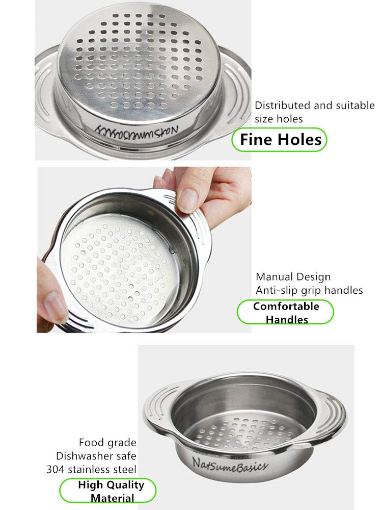 Sleek Stainless Steel Food Tuna Strainer Sieve Can Colander Press Lid Oil Drainer Remover For Daily Tuna, Vegetables, Beans And