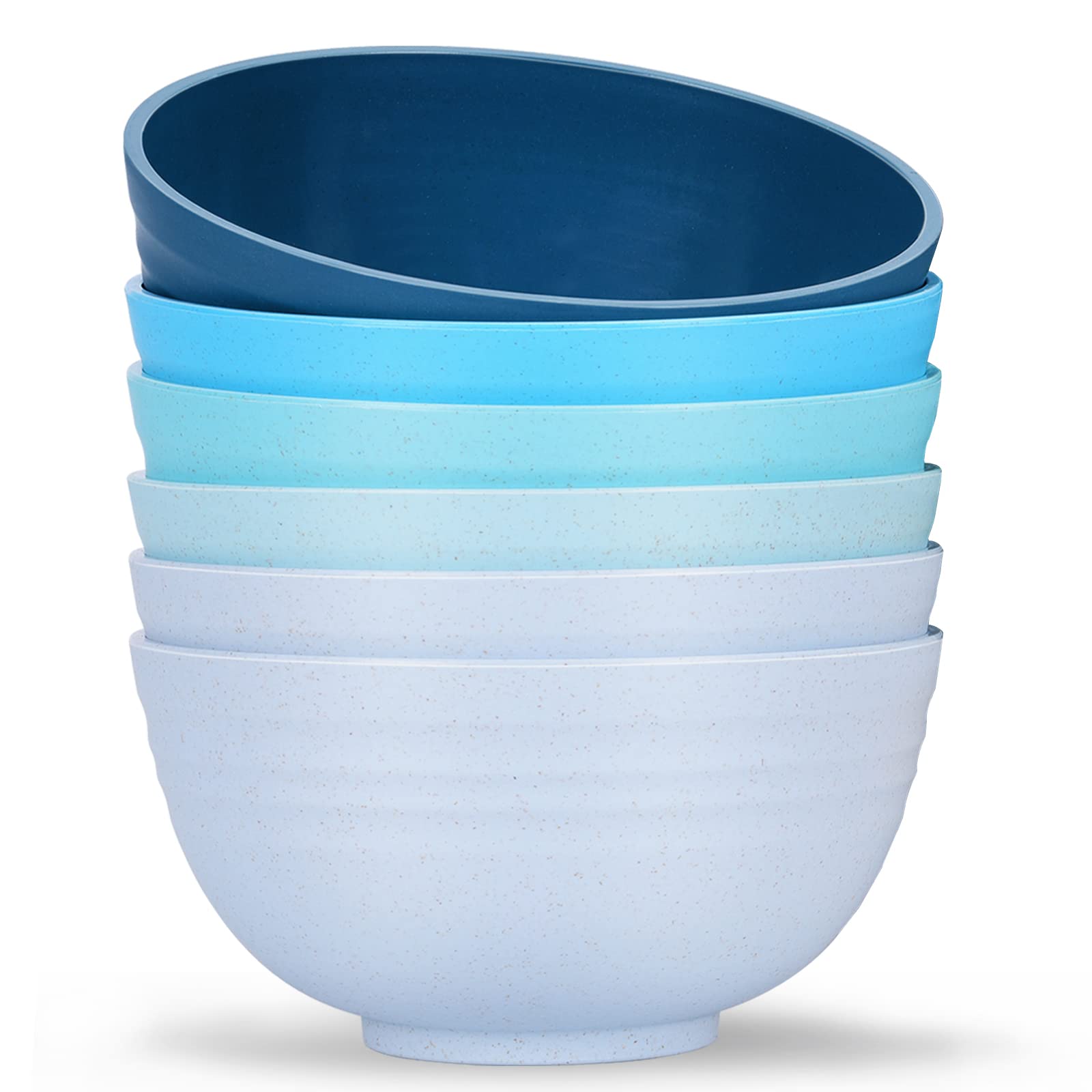 Homestockplus ?Set of 6? Unbreakable Soup Bowls, 34 Ounces Big Bowls Microwave and Dishwasher Safe BPA-Free Bowl for Cereal, Sal