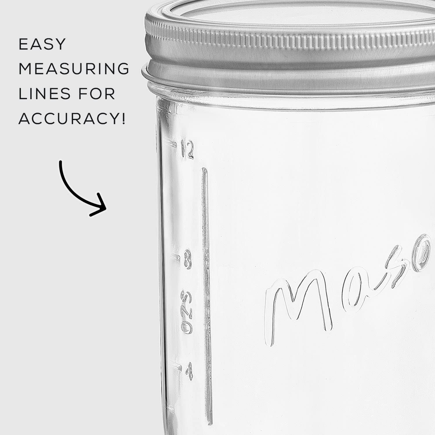 16 Oz Mason Jars With Lids, Labels And Measures 6-Pack Wide Mouth Mason Jars, Glass Jar With Lid And Band Airtight Canning Jars,