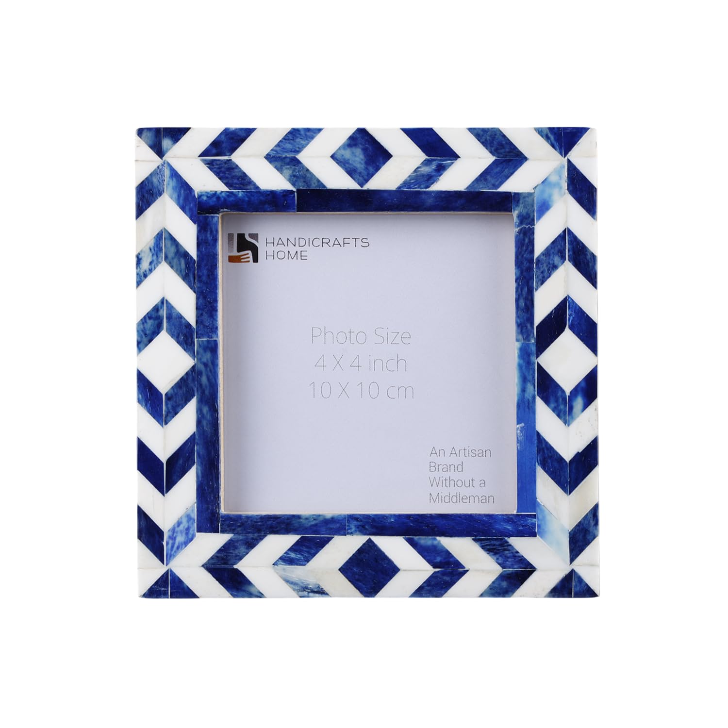 Handicrafts Home Picture Frames Chevron Pattern Inspired Handmade Gifts Photo Frame Blue 4x4