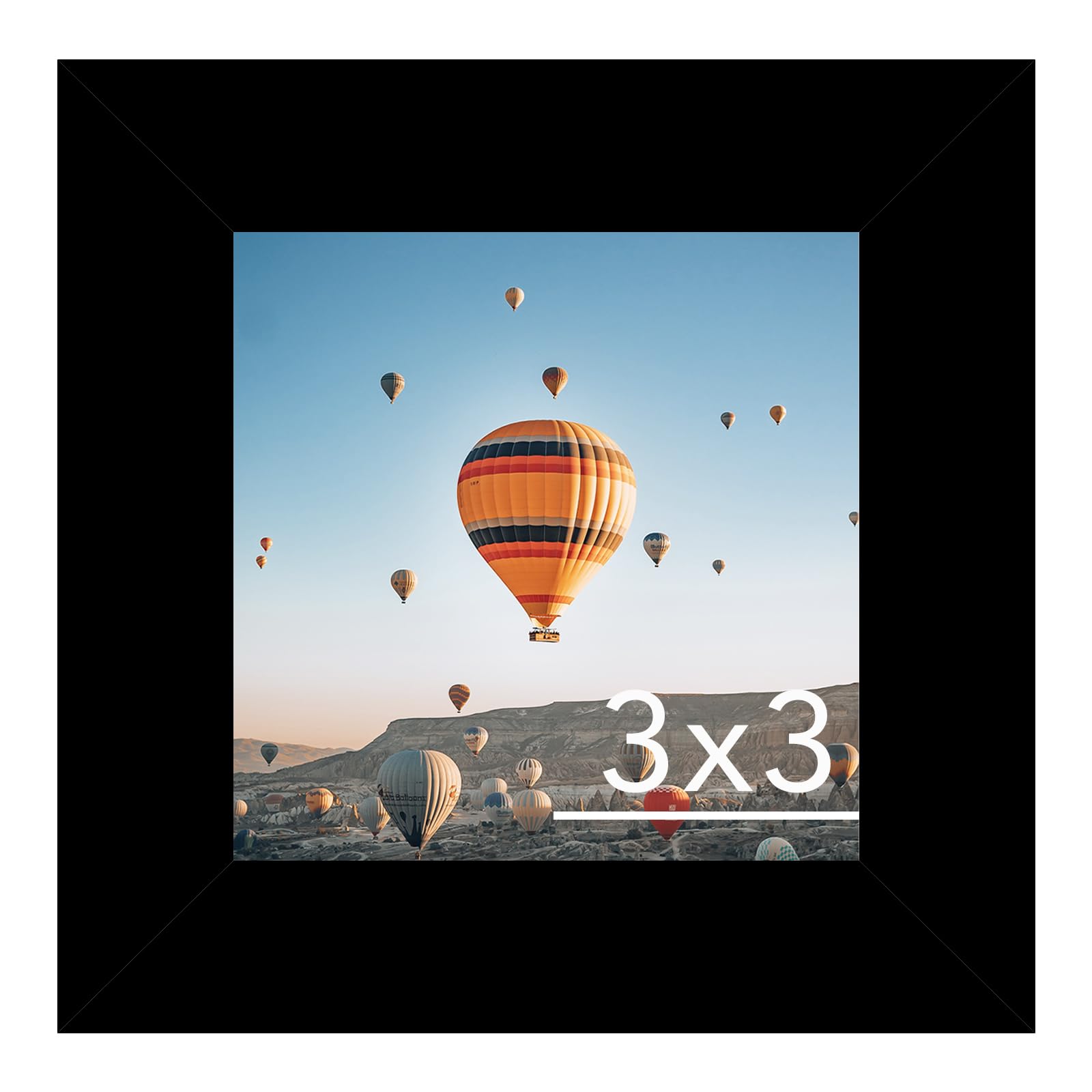 JCJMY 20x20 Picture Frame Black with 16x16 Mat, Display Photo 16x16 with Mat or 20 x 20 Without Mat, Wall Hanging Large 20x20 Po