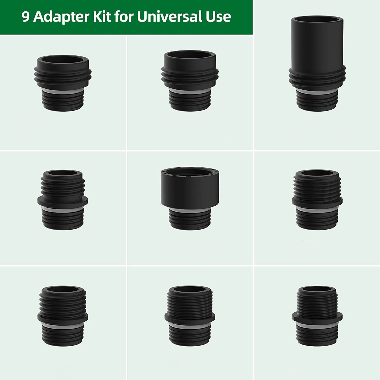 Pull Down Kitchen Faucet Head Replacement  with 9 Adapter Kit Compatible with Moen Delta Faucet  3 Function Kitchen Sink Faucet Spray Head  Brushed Nickel Finish Kitchen Faucet Sprayer