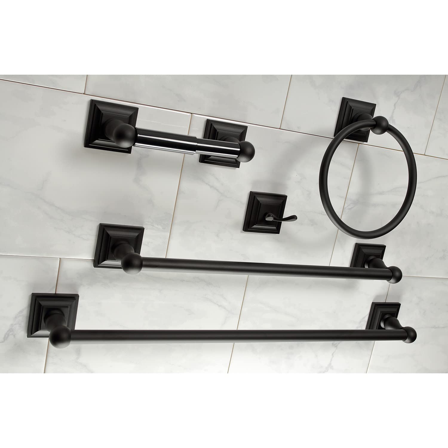 Kingston Brass BAHK3212478C 5-Piece Bathroom Accessory Set  Polished Chrome