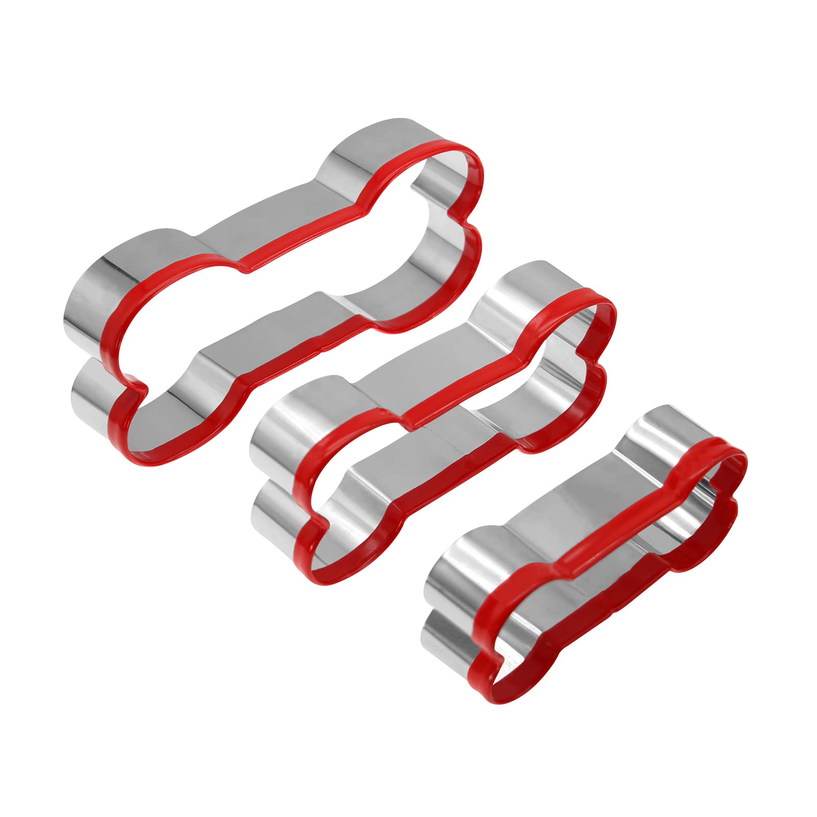 Dog Bone Cookie Cutters Set Of 3, Dog Treats Cookie Cutter, Biscuit Dog Treat Cookie Cutter Set For Homemade