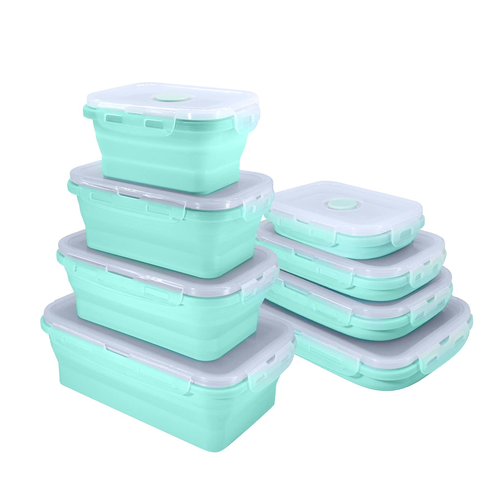 Bj Collapsible Food Storage Containers With Lids, Set Of 4 Rectangle Bowls For Camper Storage And Organization, Cool Stuff For R