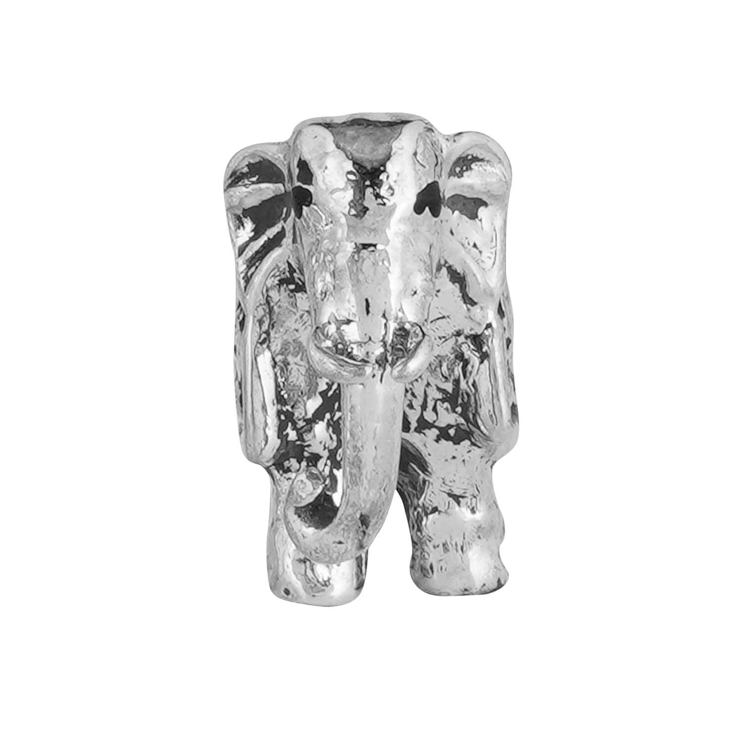 Dhruvs Collection 925 Pure Silver Solid Elephant In Oxidized Finish For Vastu, Wealth, Home Decor, Temple, Pooja Room - 15 Grams