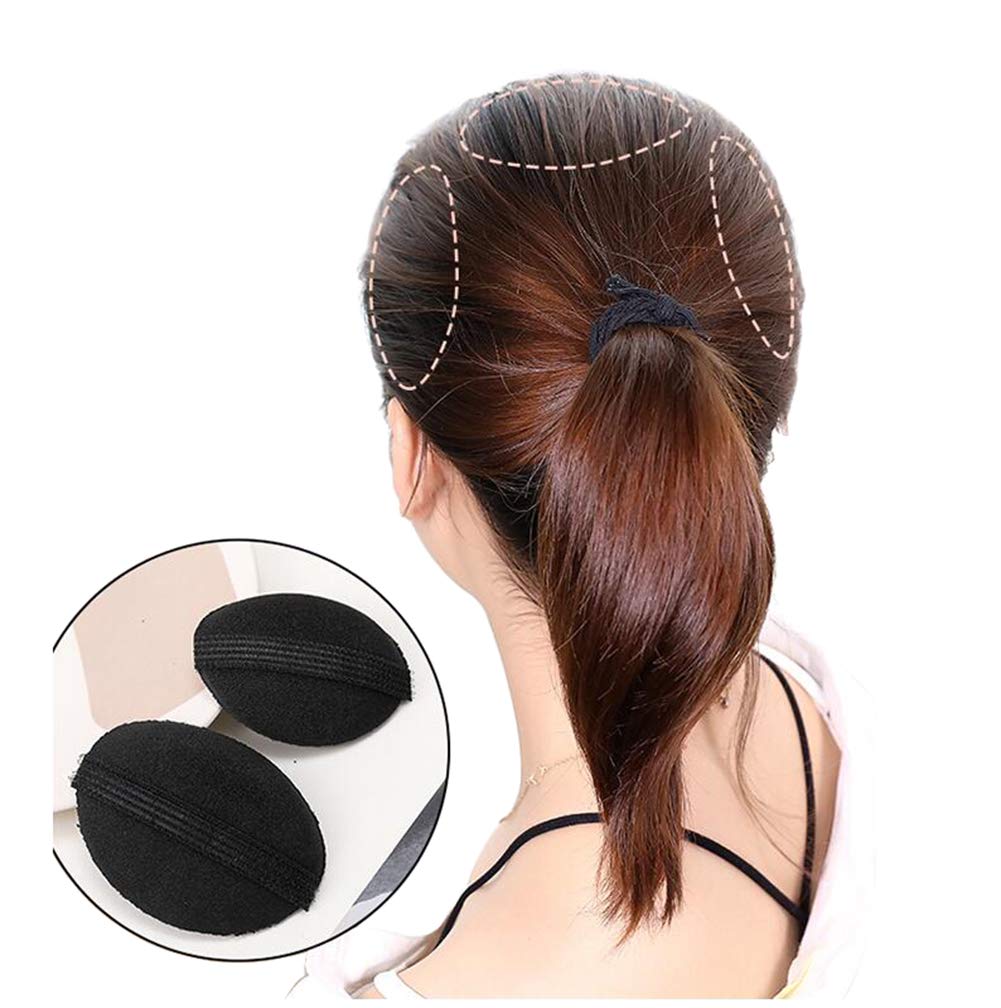 Vasana 2Pcs Women Sponge Bump It Up Volume Hair Clip Bump Inserts Hair Pads Hair Bun Maker Hair Styling Accessories For Diy Hair