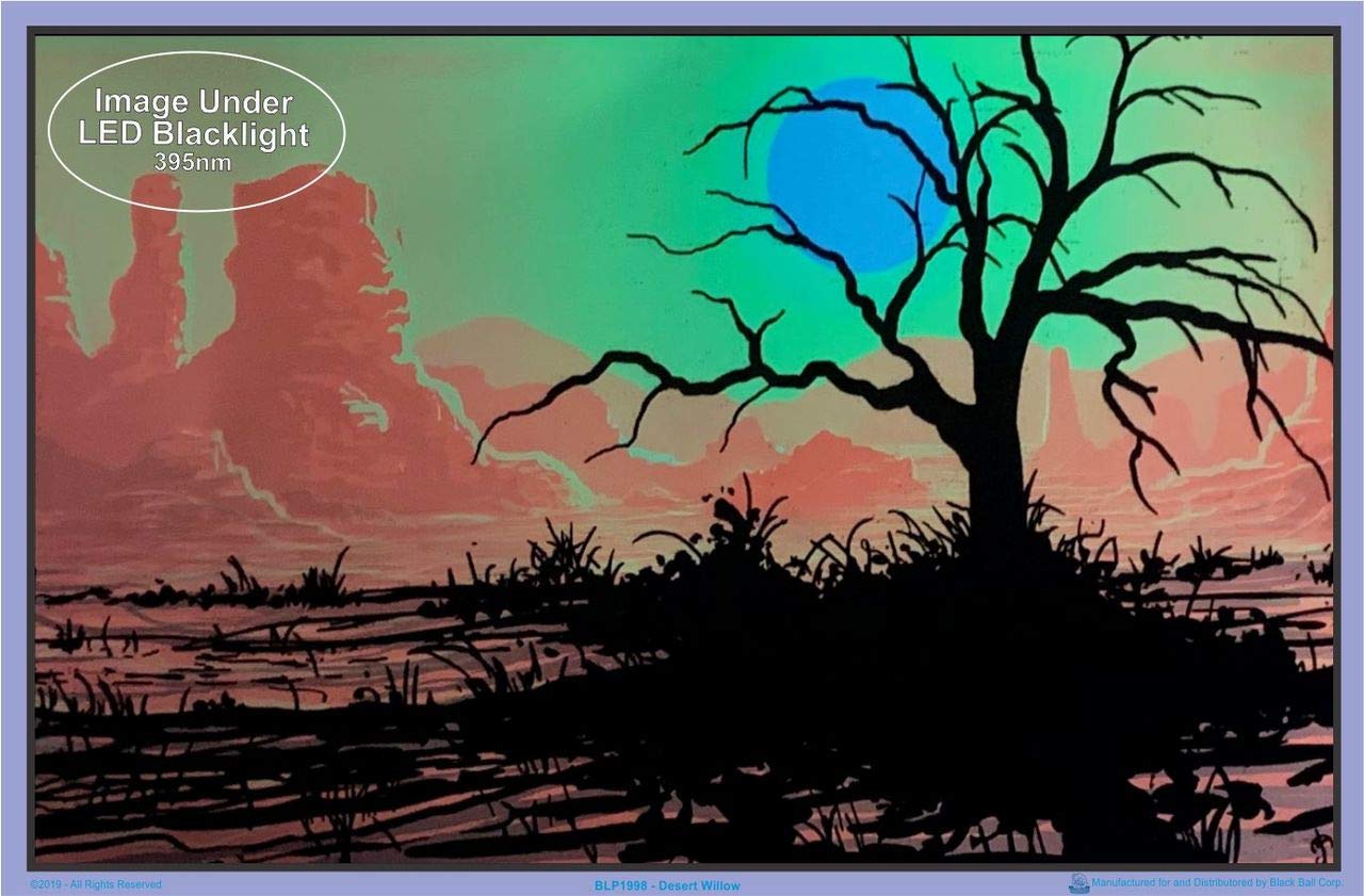 Desert Willow - Laminated - Blacklight Poster - 35.5'' X 23.5''