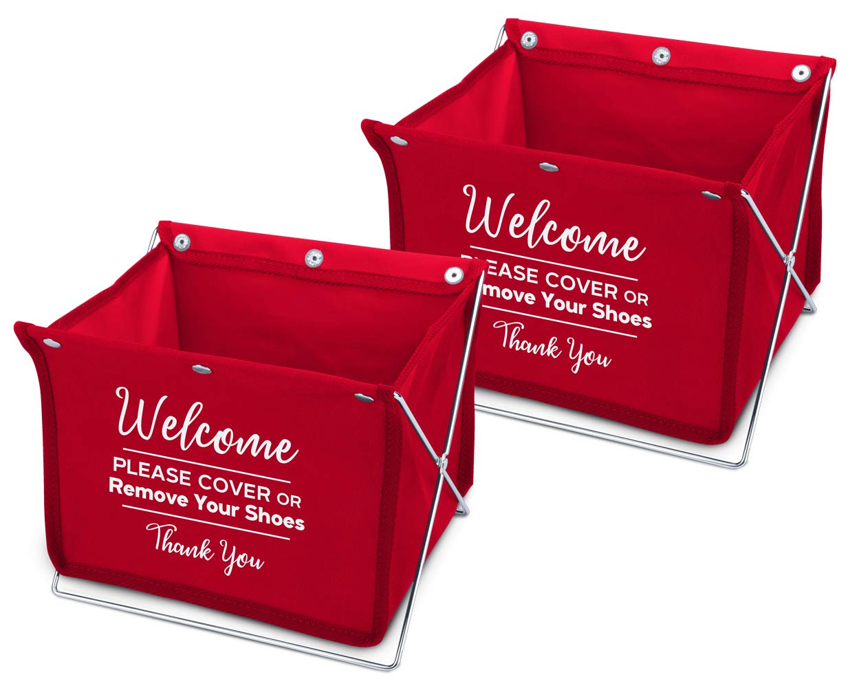 Foldable Shoe Cover Holder - Save With Our 2 Pack - (Red - 2 Pack)