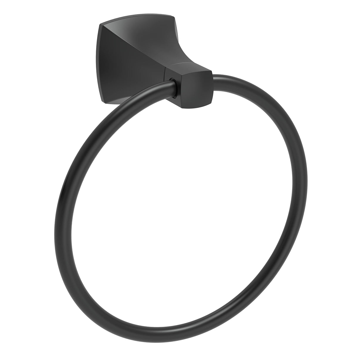 Wzrua Hand Towel Holder For Bathroom Kitchen Matte Black Towel Ring Towel Hanger Stainless Steel And Zinc Alloy Wall Mount