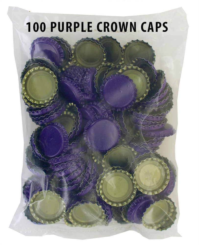 Brew Caps Cominhkpr72342 100 Purple Bottle Caps With Oxygen Barrier Liner