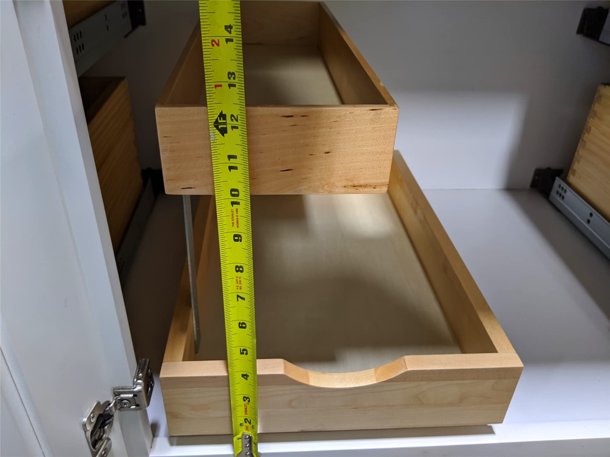 2 Tier Pull Out Organizer Shelf Sliding Drawer Storage For Kitchen Bathroom Storage Cabinet Under Sink Slide Out Shelf Organizin