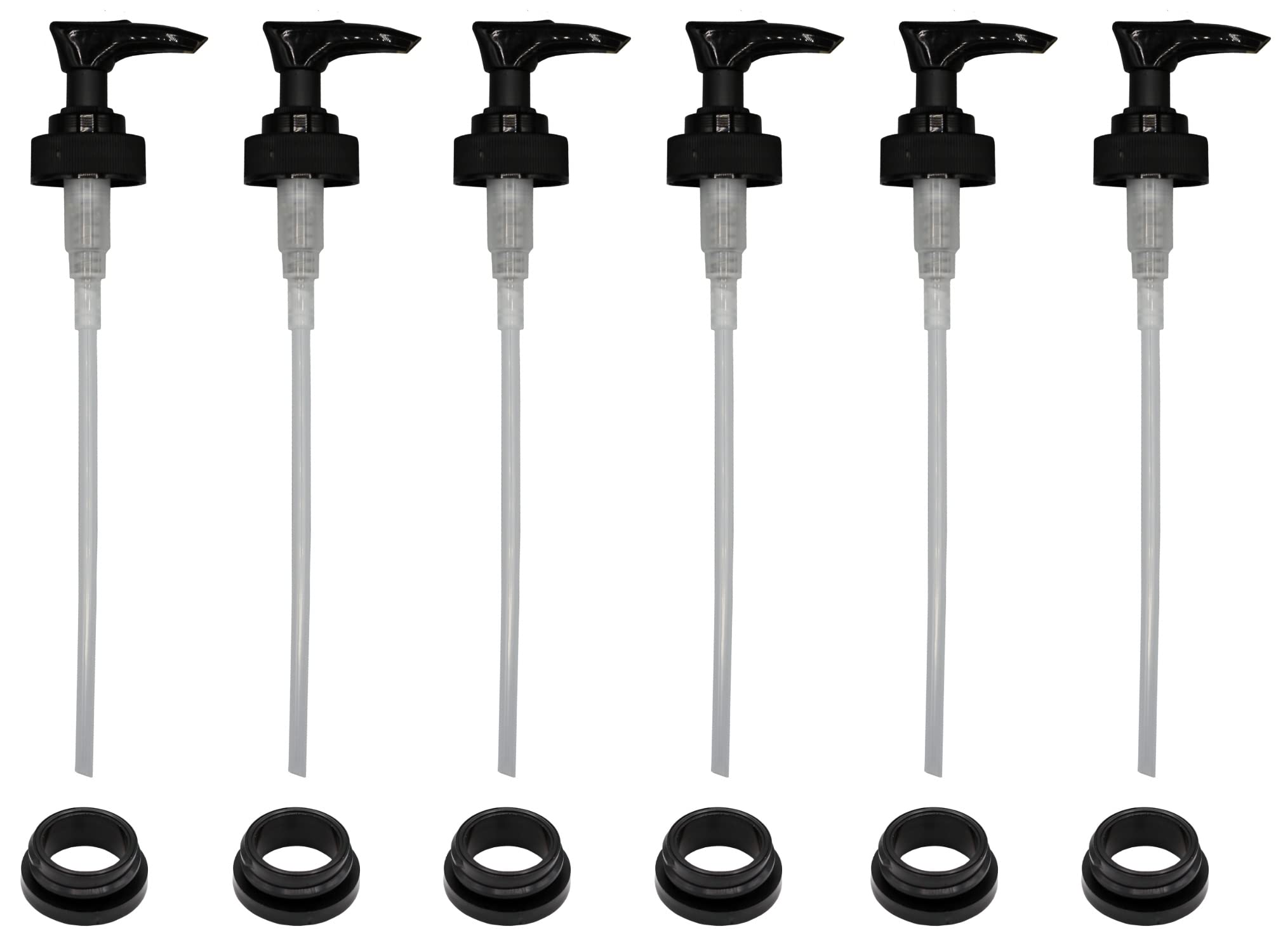 Creative Hobbies Black Plastic Dispenser Pumps With Screw Collars - 28/400 - Ideal For Soap And Lotion Jars Or Bottles | Pack Of