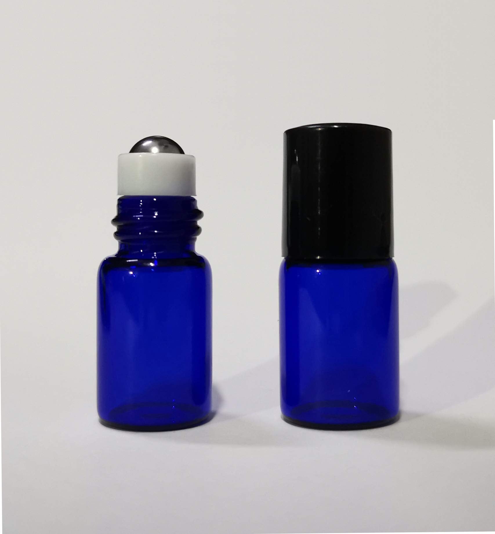 Zbfwmx 20 Pack Set 2Ml(5/8 Dram) Micro Mini Glass Roll On Glass Bottles With Metal Roller Balls Refillable Slim Sample Vial Arom