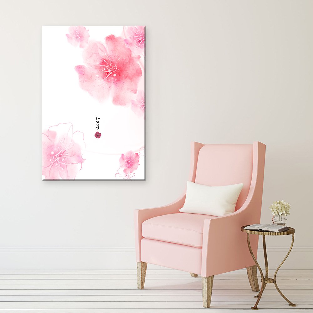 Wall26 Canvas Wall Art - Watercolor Style Floral Pattern - Giclee Print Gallery Wrap Modern Home Art Ready To Hang - 32X48 Inche