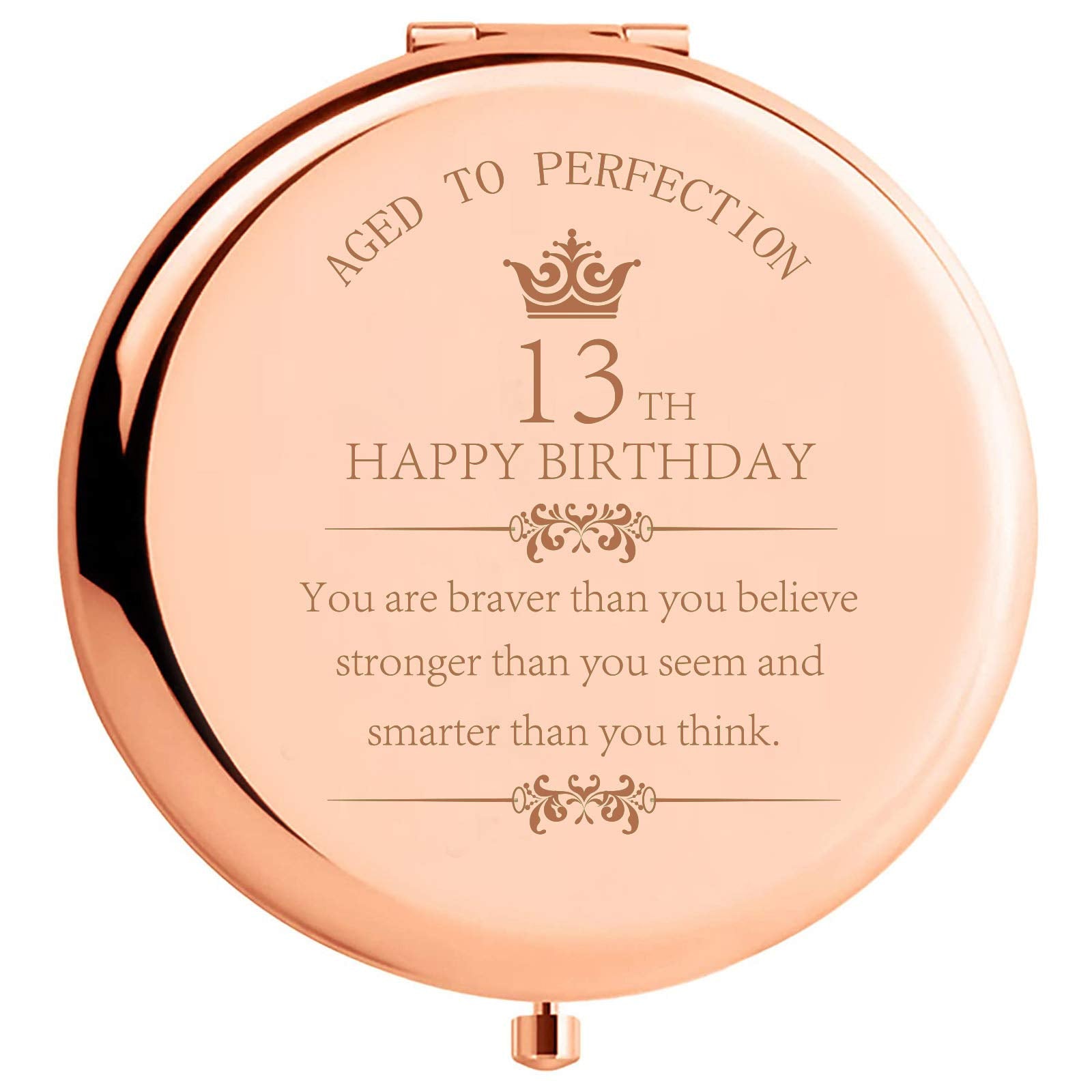 13Th Birthday Gift For Girls You Are Braver Than You Believe Teenage Girl Gifts For 13 Year Old Girl Makeup Compact Mirror Inspi