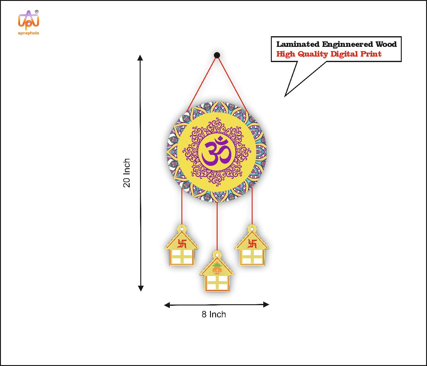 Crafty Adda Serenity Wall Art Handmade Wooden Hanging with Inspirational Zen Quotes Mindfulness Meditation Dcor for Yoga, Home,