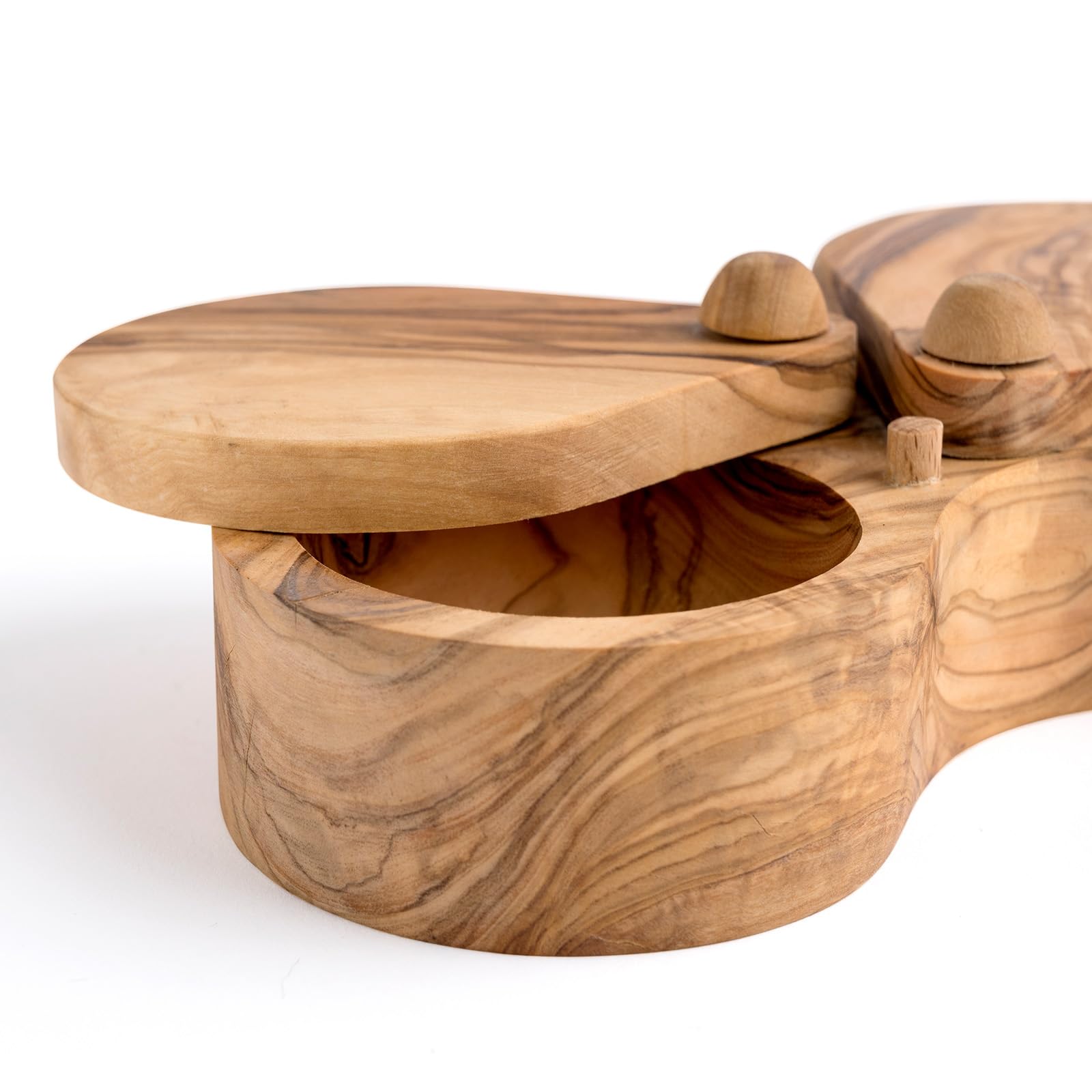 Berard Double Salt Keeper, Olive Wood