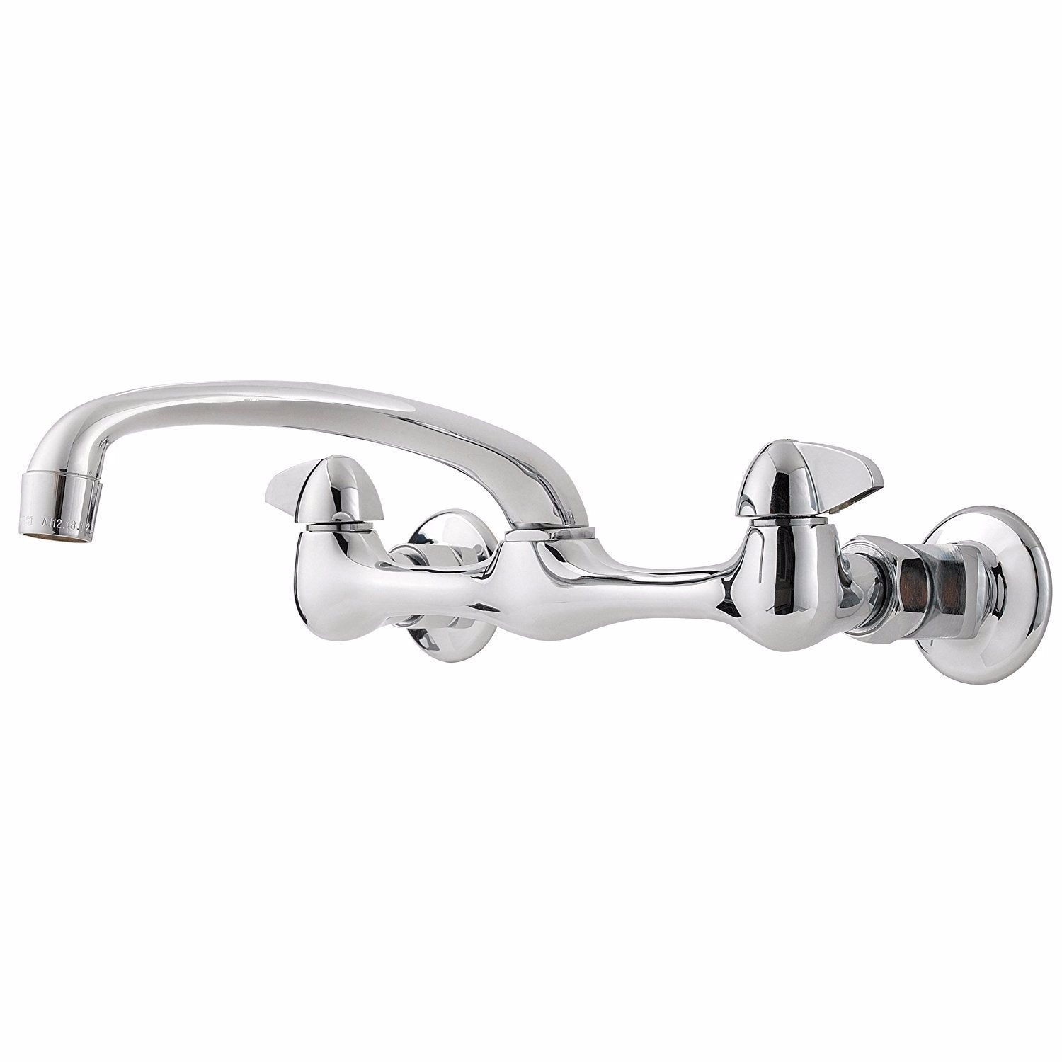 Pfister G1271000 Pfirst Series 2-Handle Wallmount Kitchen Faucet, Polished Chrome, 1.5 Gallon Per Minute