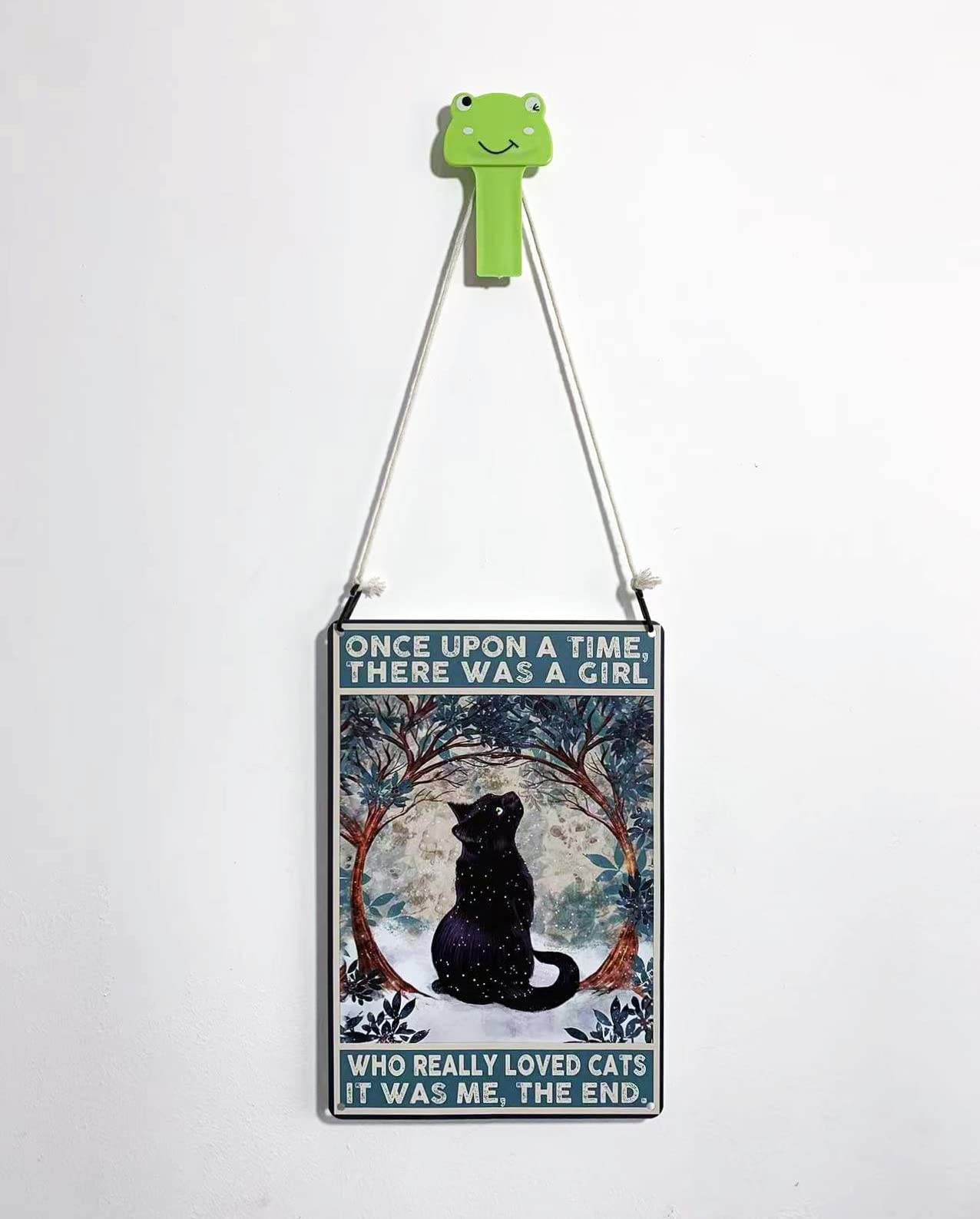 Bestylez Funny Black Cat Signs Cat Pictures Cat Poster Wall Decor, Cat Lover Gifts For Women Girl - Once Upon A Time There Was A