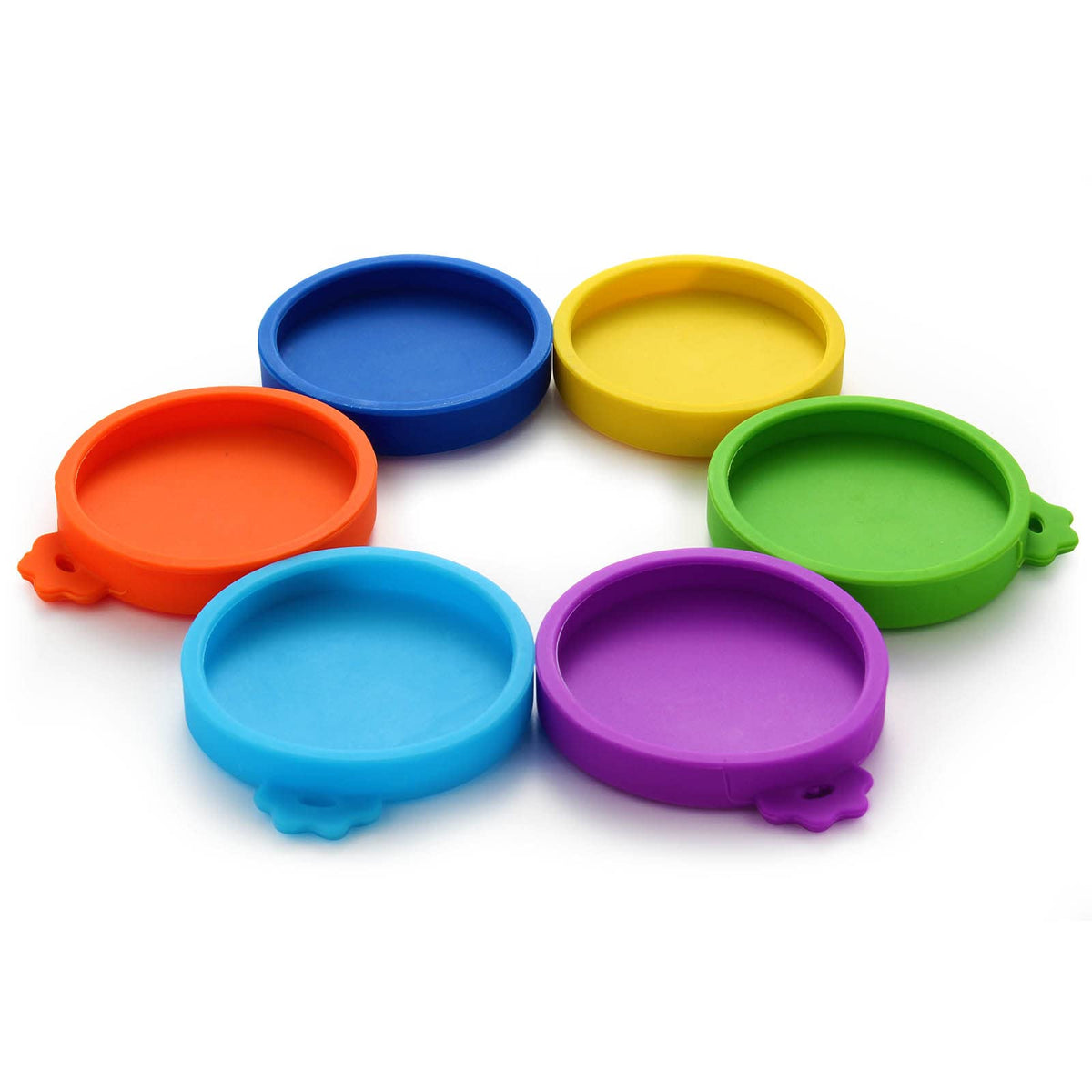 Yobbai 6 Pack Cat Food Cans Lids, Food Safe Bpa Free & Dishwasher Safe,Silicone Can Lids Covers For Cat Food Cans