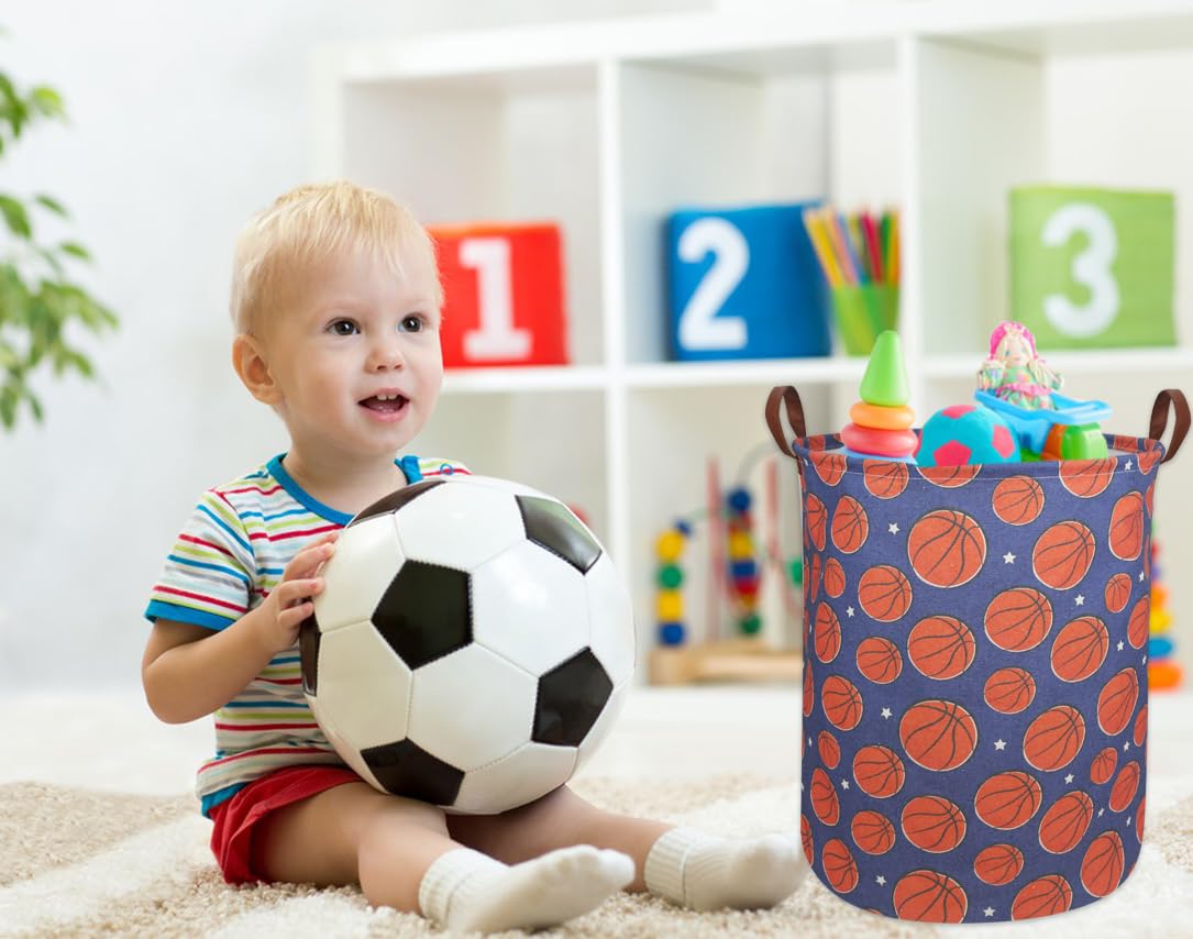 Ddbasket Kids Laundry Hamper Basketball Hamper For Nursery Boy And Girl Basketball Hamper Cute Kids Toys Storage Bin Organizer B