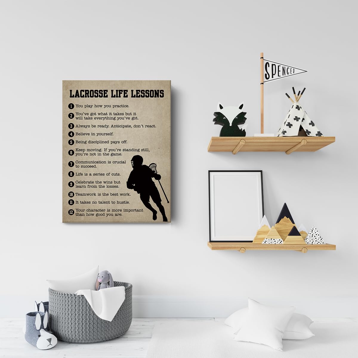 Lacrosse Gifts Inspirational Wall Decor Canvas Wall Art Artwork Sports Framed Art Paintings Lacrosse Posters For Lacrosse Player