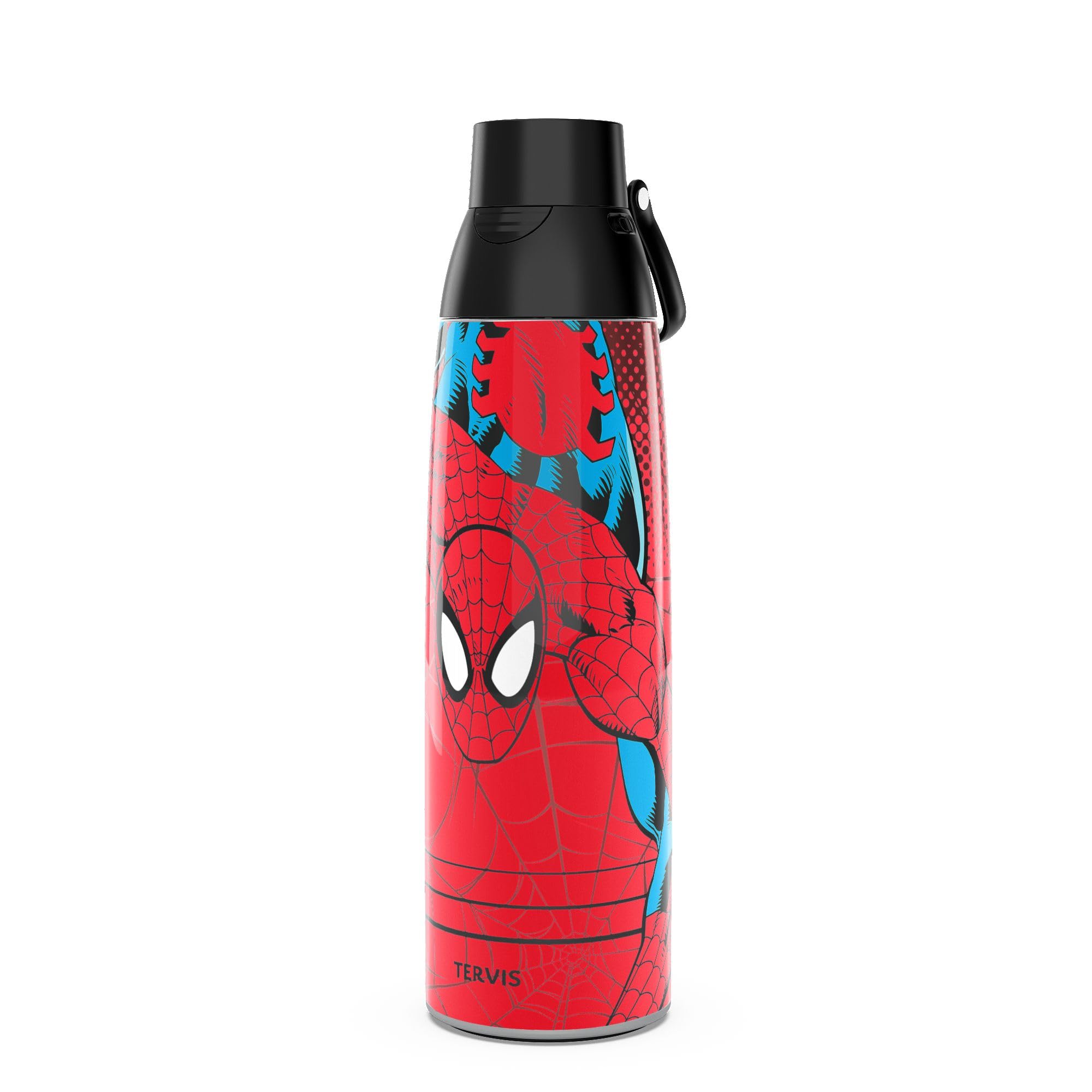 Tervis Venture Water Bottle Marvel - Spider Man Spidey Web Crawler Triple Insulated Tumbler Travel Cup Keeps Drinks Cold & Hot, 