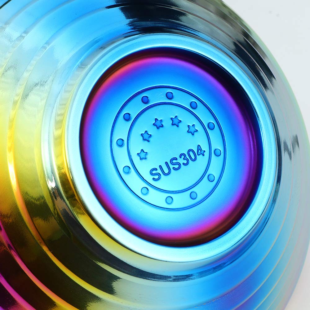 Meiishaaa Ramen Noodle Bowl, 2 Set (8Pcs) Stainless Steel Japanese Style Soup Bowls And Spoons Set With Chopsticks & Chopsticks