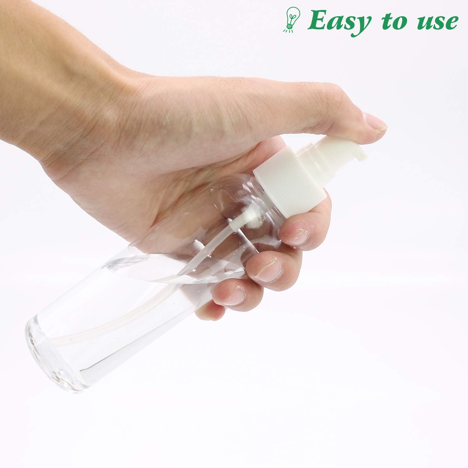 Trendbox 6 Pack Plastic Empty Bottles With Duckbill Pump Cap For Shampoo, Lotions, Liquid Body Soap, Cream (4 Oz / 120 Ml)