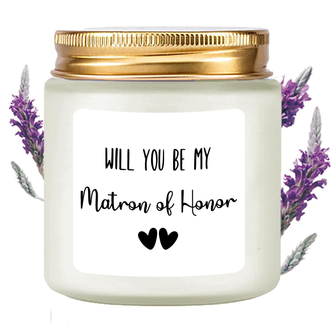 LAMIVEENLA Matron of Honor Gifts Scented Candle Lavender - Maid of Honor Gifts Gifts for Bridesmaids Matron of Honor Proposal Gi