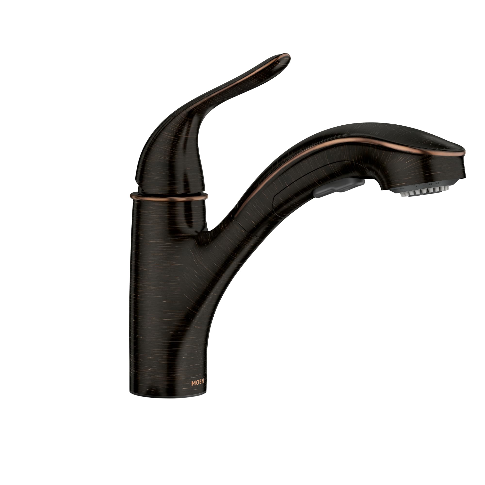 Moen Brecklyn Mediterranean Bronze Single-Handle Pull-Out Sprayer Kitchen Sink Faucet with Power Clean, 87557BRB