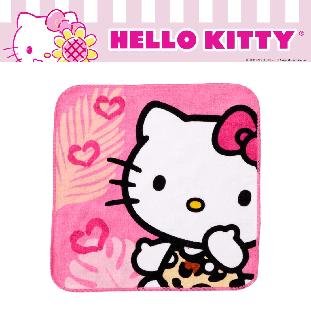 Franco Hello Kitty Kids Bath/Pool/Beach Soft Absorbent Cotton Terry Towel With Washcloth 2 Piece Set, 50 In X 25 In, (Officially