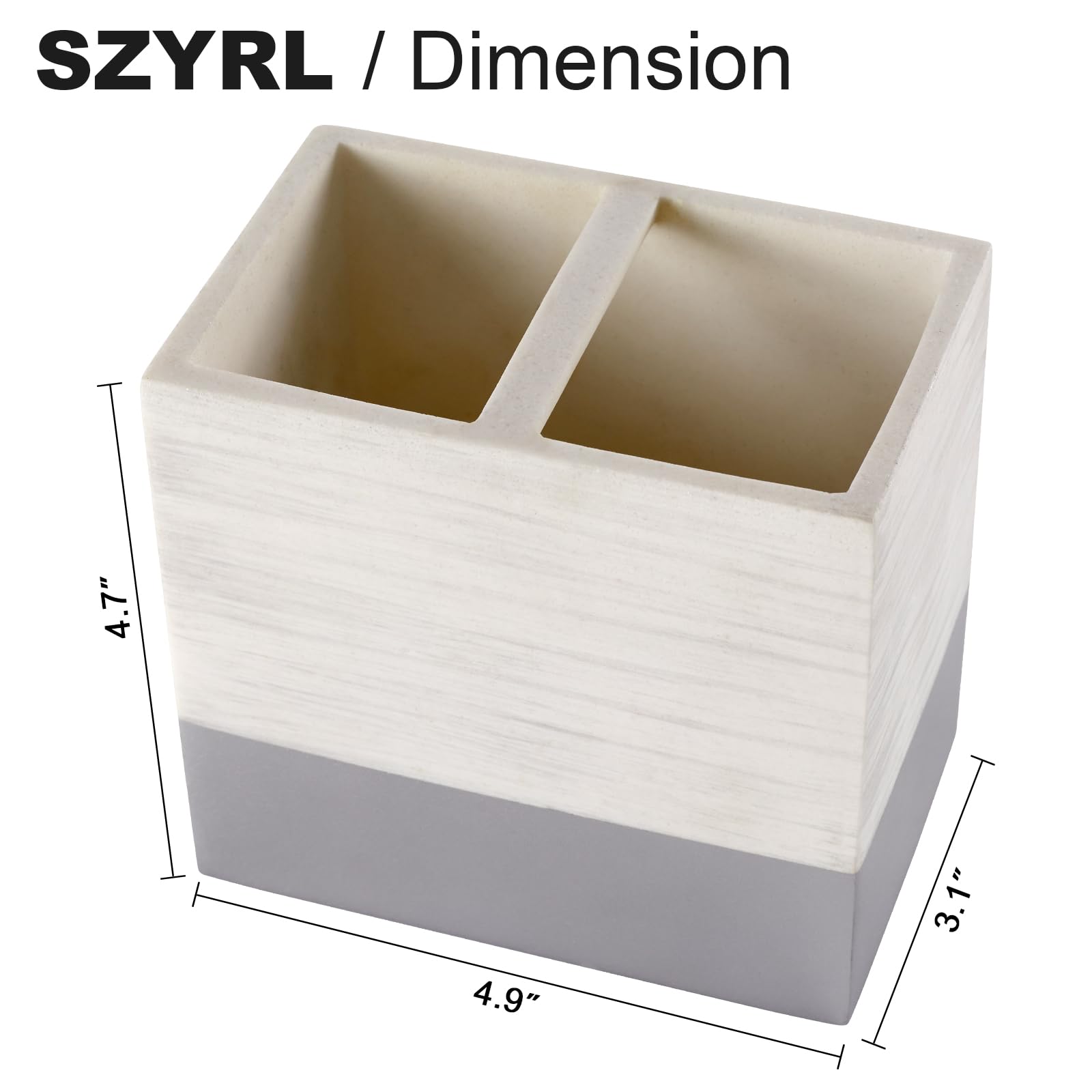 SZYRL Toothbrush and Toothpaste Holder for Bathroom Countertop Organizer  Anti-Slip Electric Toothbrush Holders Vanity Caddy Storage for Family  Kids  Shower  Kitchen