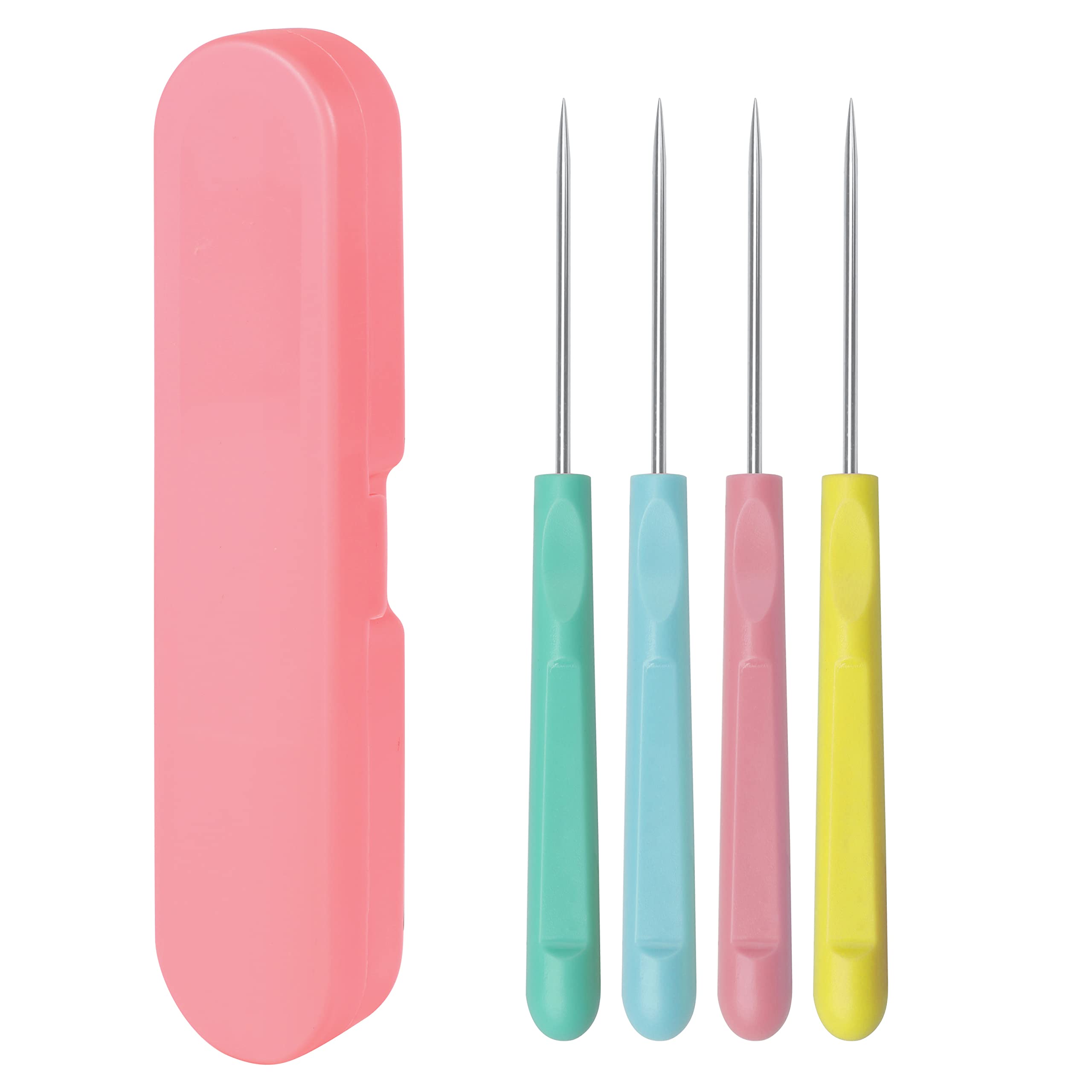 4Pcs 5.2 Inches Sugar Stir Needle, Cookie Scribe Needles Cake Decorating Needle Tool Cookie Decoration Supplies Mother'S Day Gif