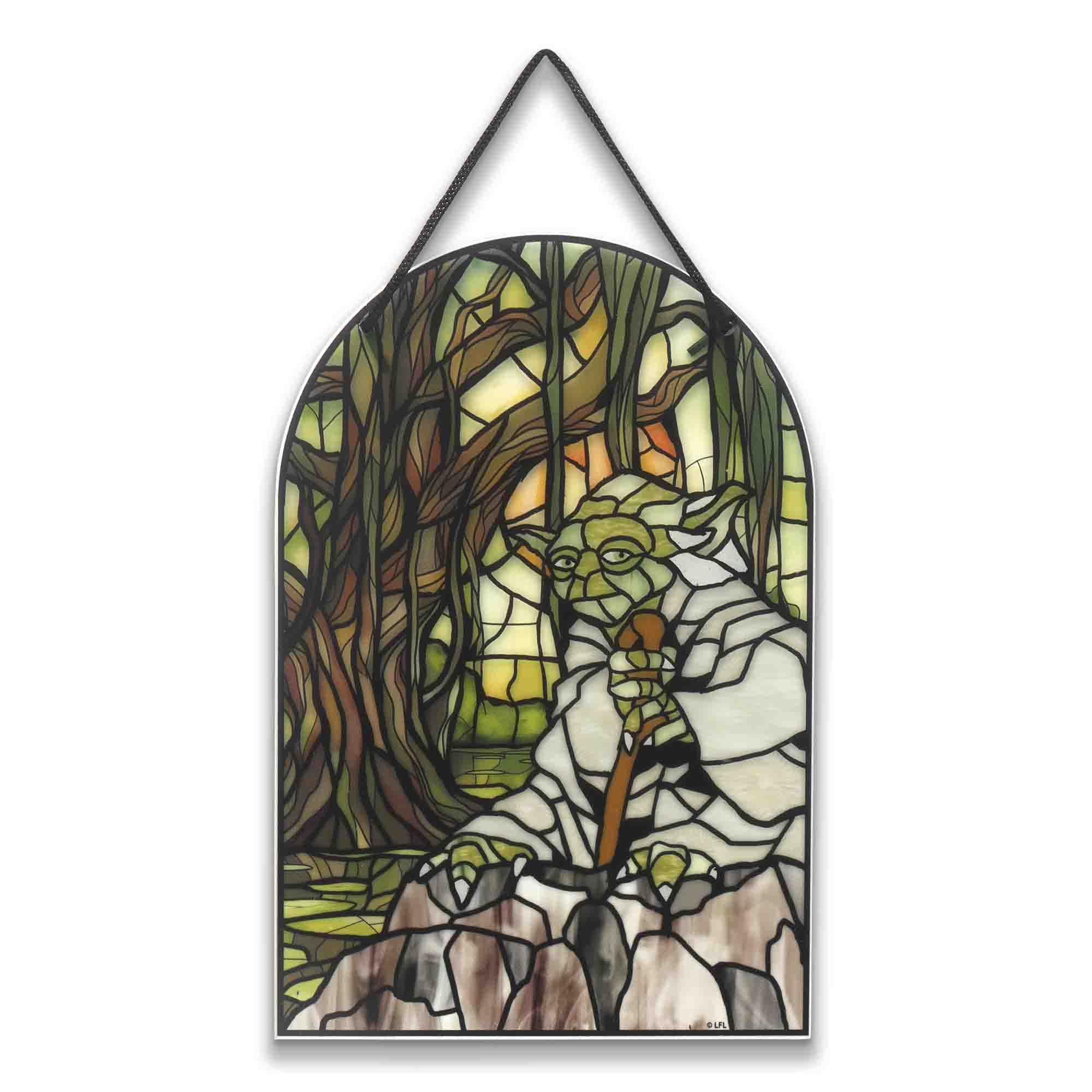 Disney Star Wars Yoda Hanging Acrylic Wall Decor - Wise Jedi Character Sign for Bedroom or Movie Room
