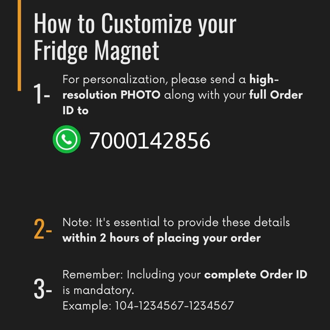 Deep Print Customized Photo Fridge Magnets (SET of 6) Glass Finish with Sparkle Effect || 3 X 3 Inch