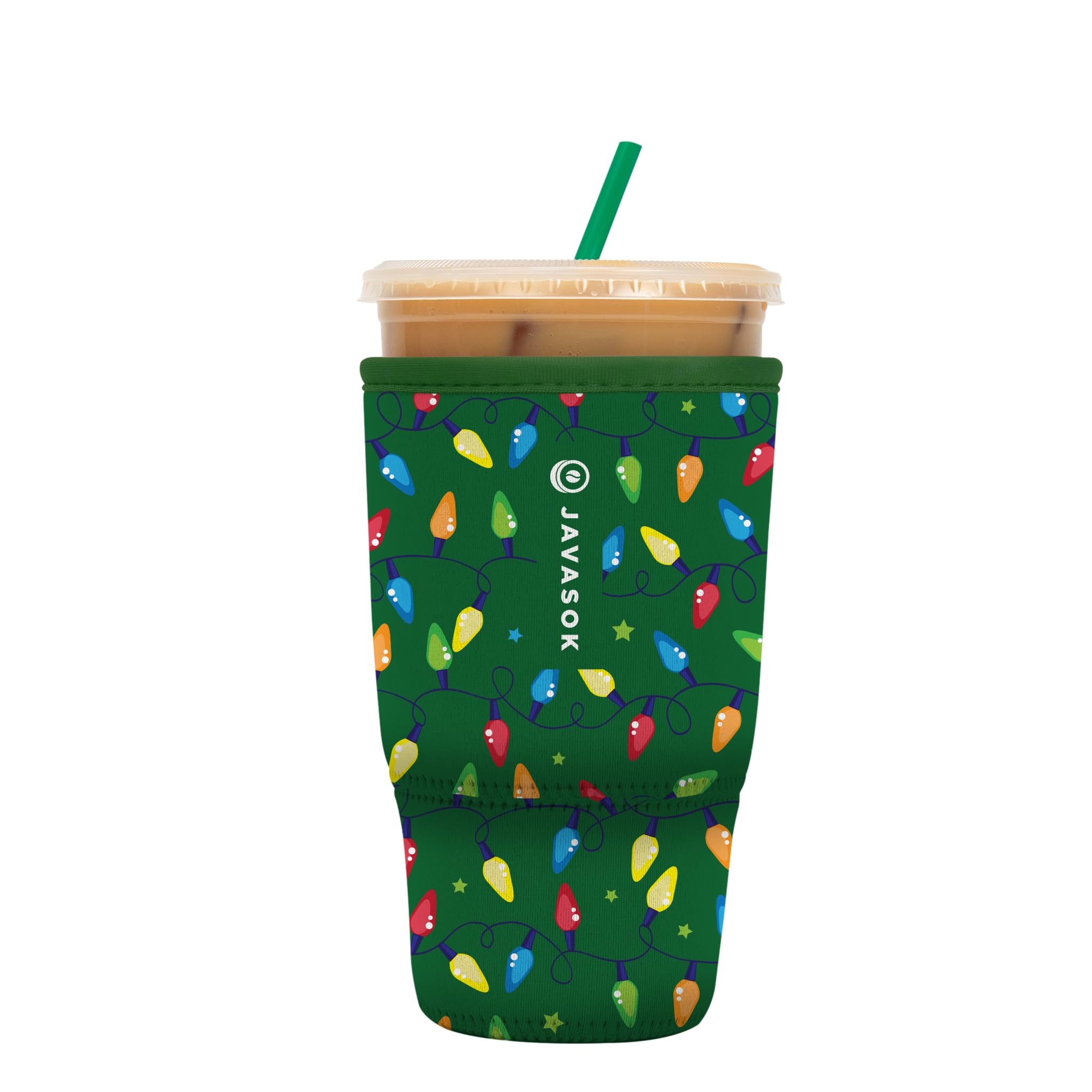 Sok It Java Sok Iced Coffee & Cold Soda Insulated Neoprene Cup Sleeve (Get Lit, Large: 30-32oz)