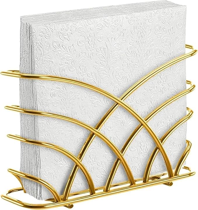 Handicraft Wala Metal Napkin Holder Stand For Dining Table, Kitchen Tissue Paper Holder, Countertop Organizer Rack For Home, Res