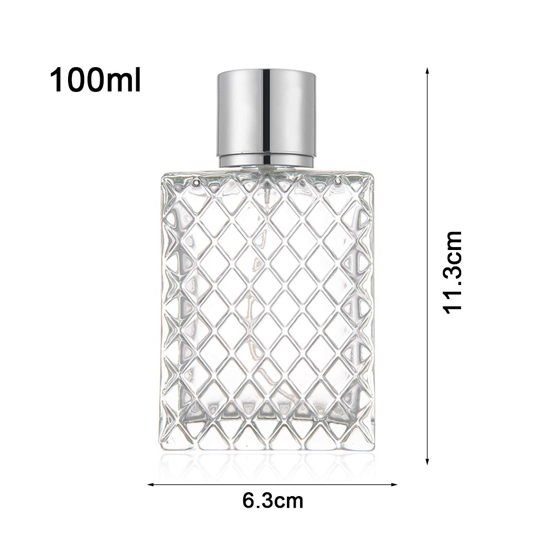 Enslz 100ml 3.4 oz Refillable Spray Perfume Bottles large cosmetic Fine Mist Atomizer Empty Portabe Clear Glass Essential Oil Container for Travel