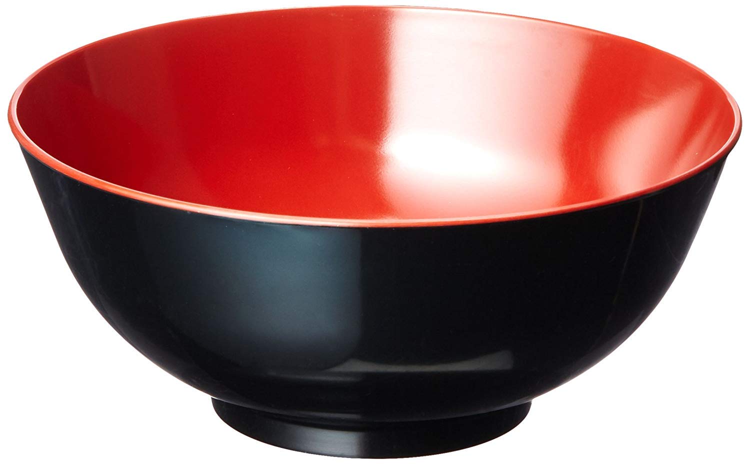 JapanBargain 2396  Large Soup Bowl Japanese Style Plastic Ramen Bowls for Udon Pho Noodles Soup Cereal Pasta  52 ounce  Black and Red Color