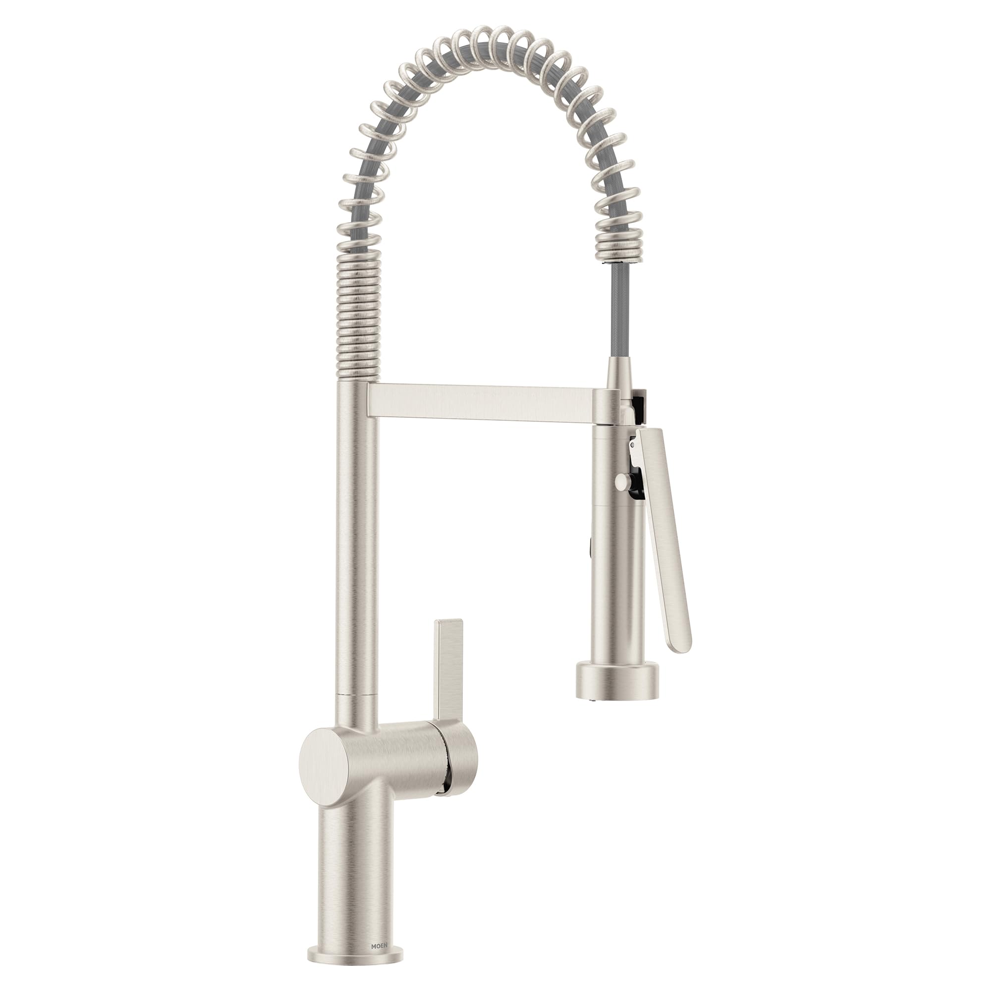Moen CIA Spot Resist Stainless Pre-Rinse Spring Kitchen Faucet with PowerBoost Pro, 7822SRS