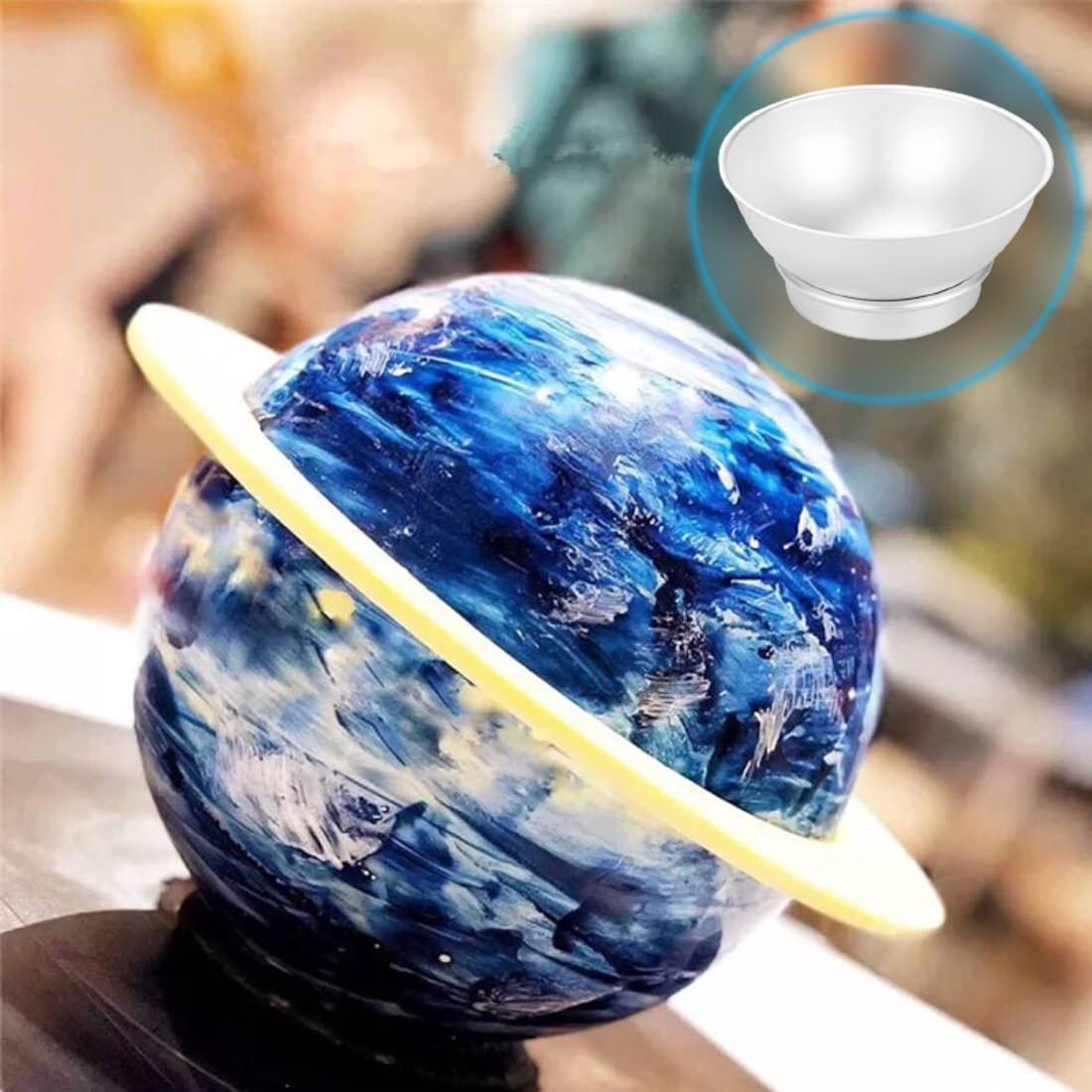 Qicfrk Cake Sphere Pan Half Ball Cake Pan 8 Inch Ball Pan 3D Cake Pan Ball To Create Any Ball Shaped Cake Soccer Shaped Baking P