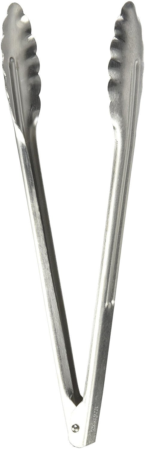 Winco Ut-12 Coiled Spring Utility Tong Heavyweight Stainless Steel, 12-Inch (Set Of 2)