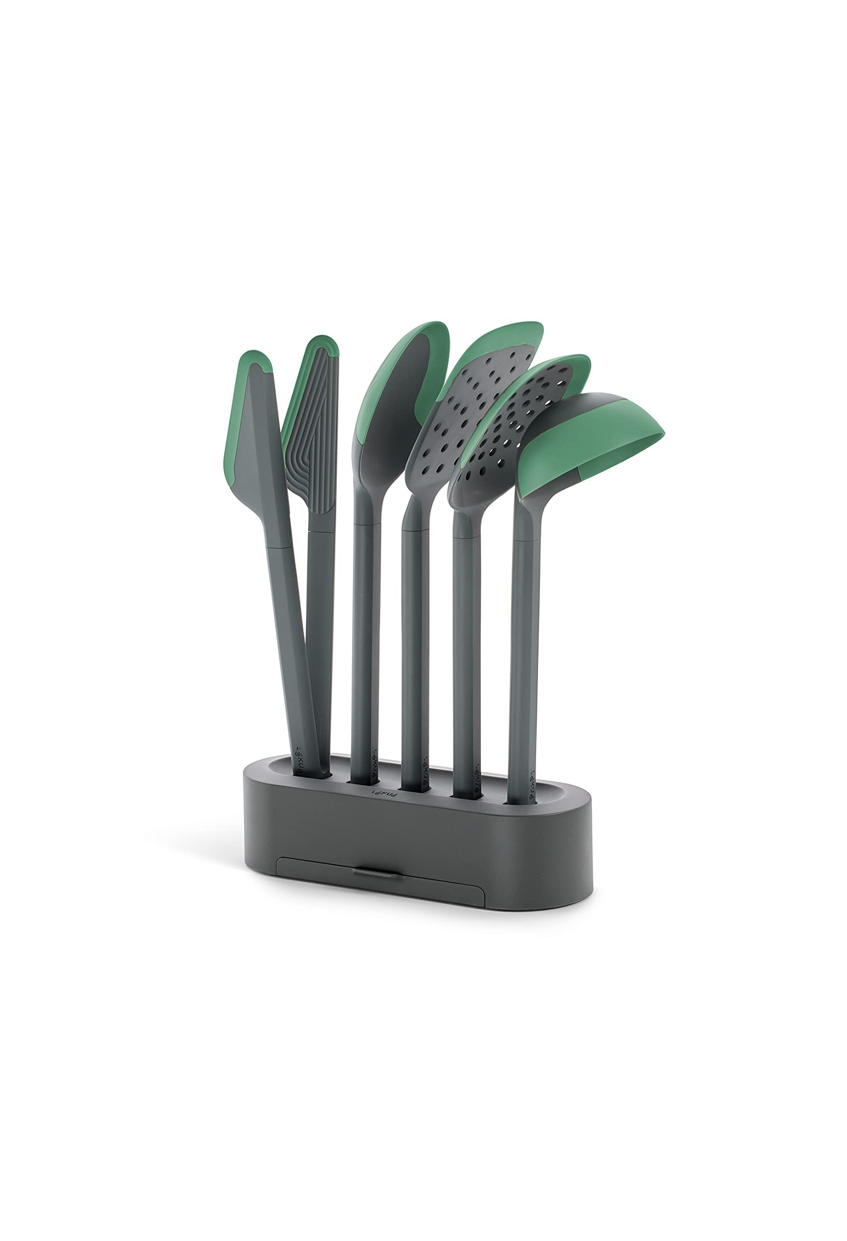 Lku Essential Cooking 5Piece tool set, Grey with Green
